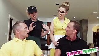 Niki Snow And Zoey Monroe in The Make less painful Daddy Swap 1