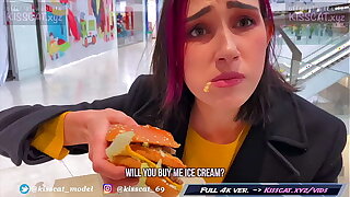 Risky Blowjob in Fitting Room for Big Mac - Public Agent PickUp & Fuck Student in Mall / Kiss Make fun of